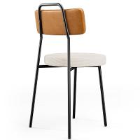 Kit 02 Cadeiras Para Cozinha Sala De Jantar Barcelona L02 Couríssimo Whisky Linho Bege - Lyam Decor - 2