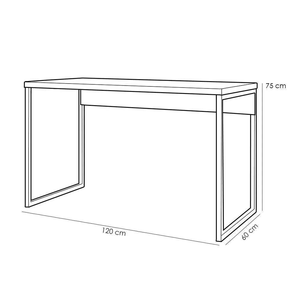 Mesa Escritório E Home Office Soft F01 Branco Fosco - 2