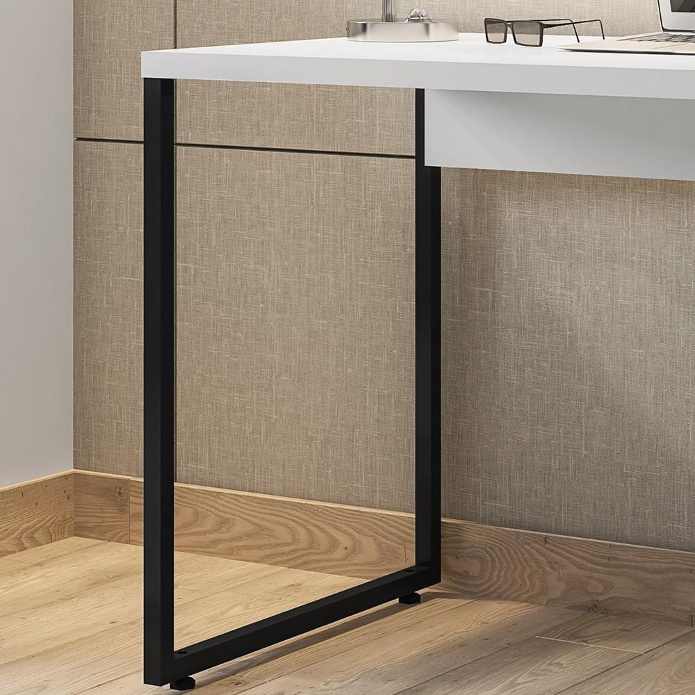 Mesa Escritório E Home Office Soft F01 Branco Fosco - 3