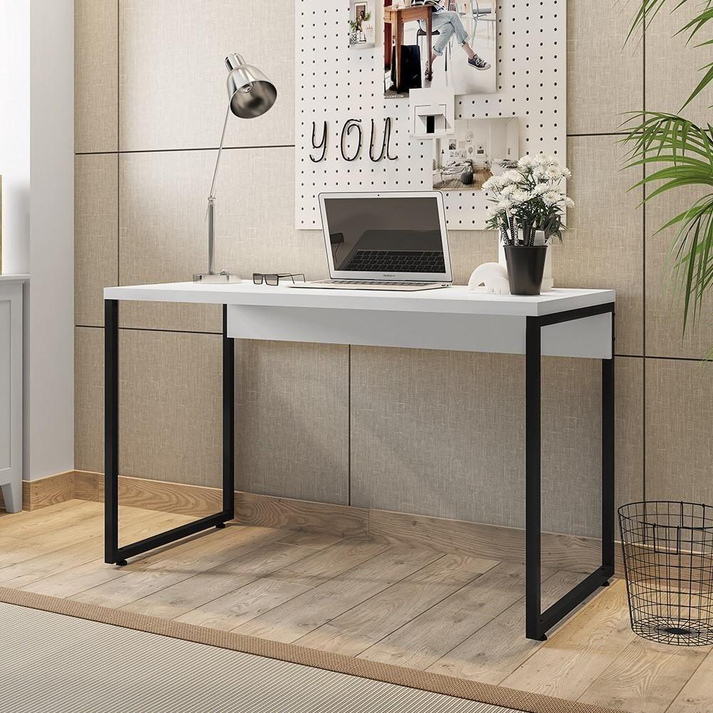 Mesa Escritório E Home Office Soft F01 Branco Fosco - 5