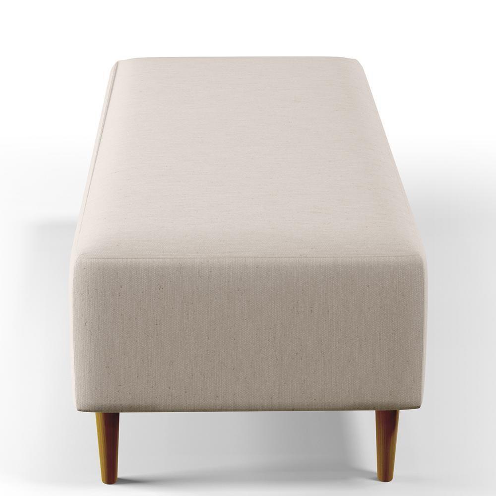 Kit 02 Puffs Bali W01 Pés Palito 120x50 Cm Linho Cru - 3