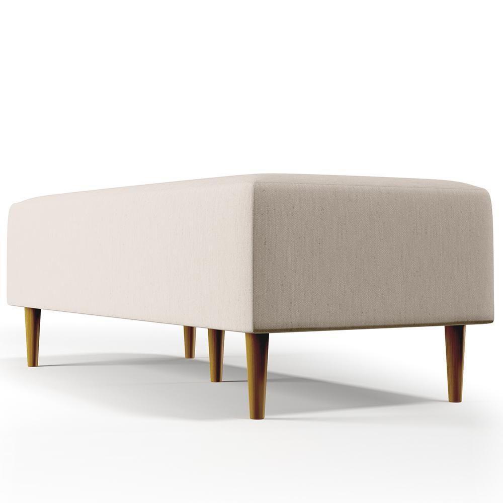 Kit 02 Puffs Bali W01 Pés Palito 120x50 Cm Linho Cru - 5