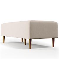 Kit 02 Puffs Bali W01 Pés Palito 120x50 Cm Linho Cru - 5