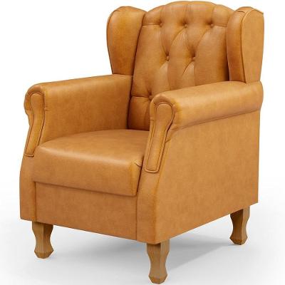 Poltrona Decorativa Yara P02 Marrom Lyam Decor