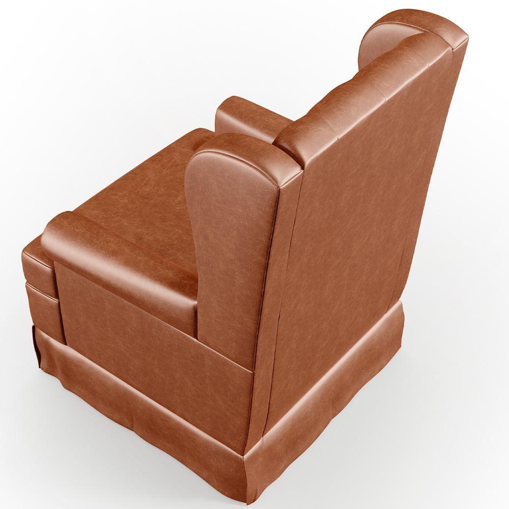 Poltrona E Puff Helena P02 Capitonê Couríssimo Camel - 3