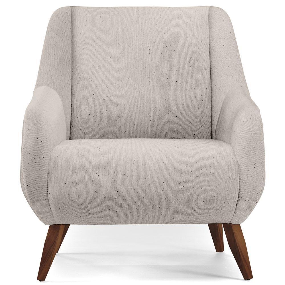 Kit 02 Poltronas Pés De Madeira Paloma D02 Linho Cru C-443 - 4