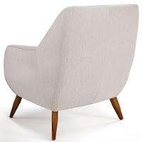 Kit 02 Poltronas Pés De Madeira Paloma D02 Linho Cru C-443 - 2