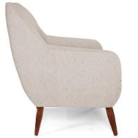 Kit 02 Poltronas Pés De Madeira Paloma D02 Linho Cru C-443 - 3