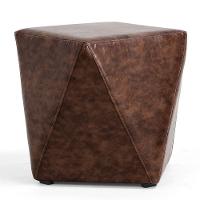 Puff Para Sala De Estar Ametista D02 Facto Marrom B-38 - 1