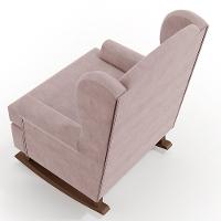 Poltrona Malu Base De Madeira P02 Suede Rosê - 2