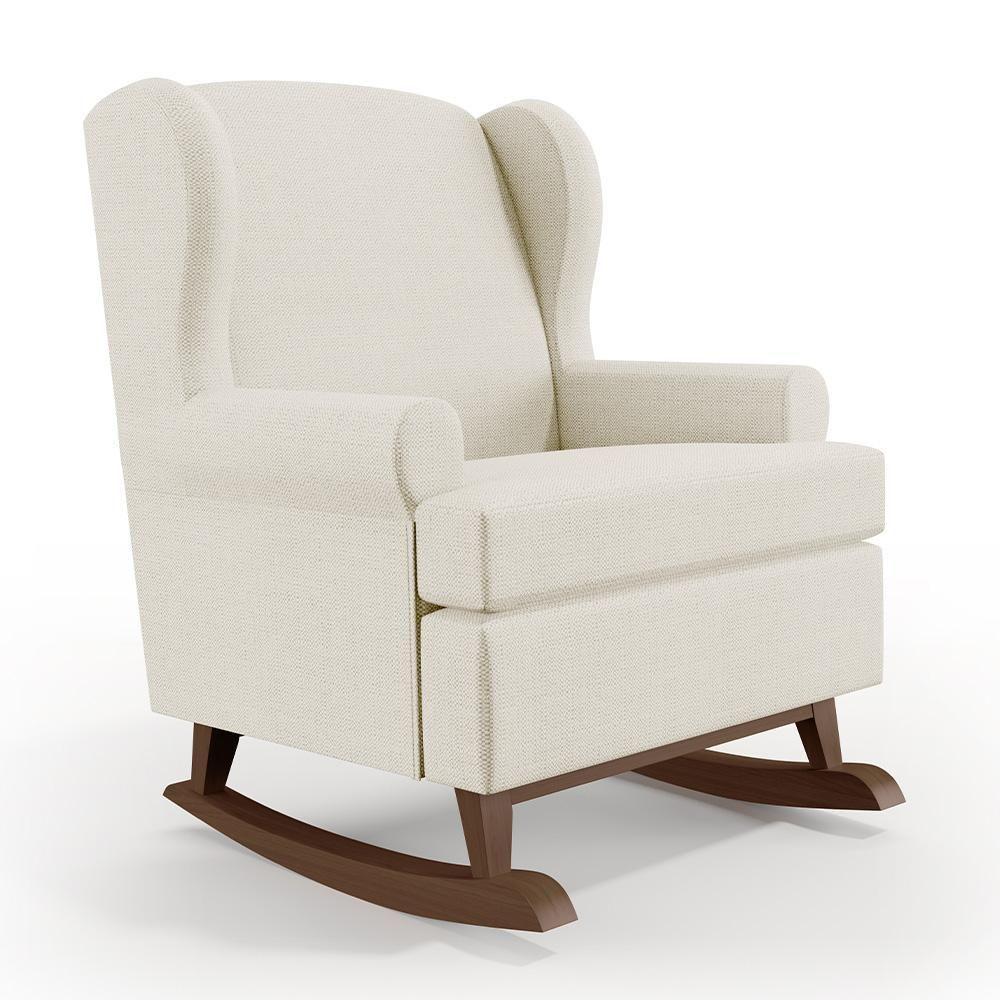 Poltrona Malu Base De Madeira P02 Linho Champagne - 1