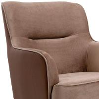 Poltrona Base X Giratória Isabella Veludo Bege - 4