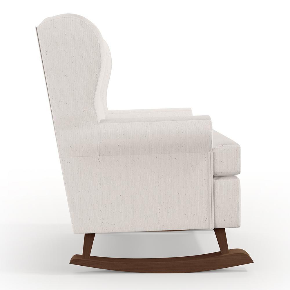 Poltrona Malu Base De Madeira P02 Linho Cru - 3