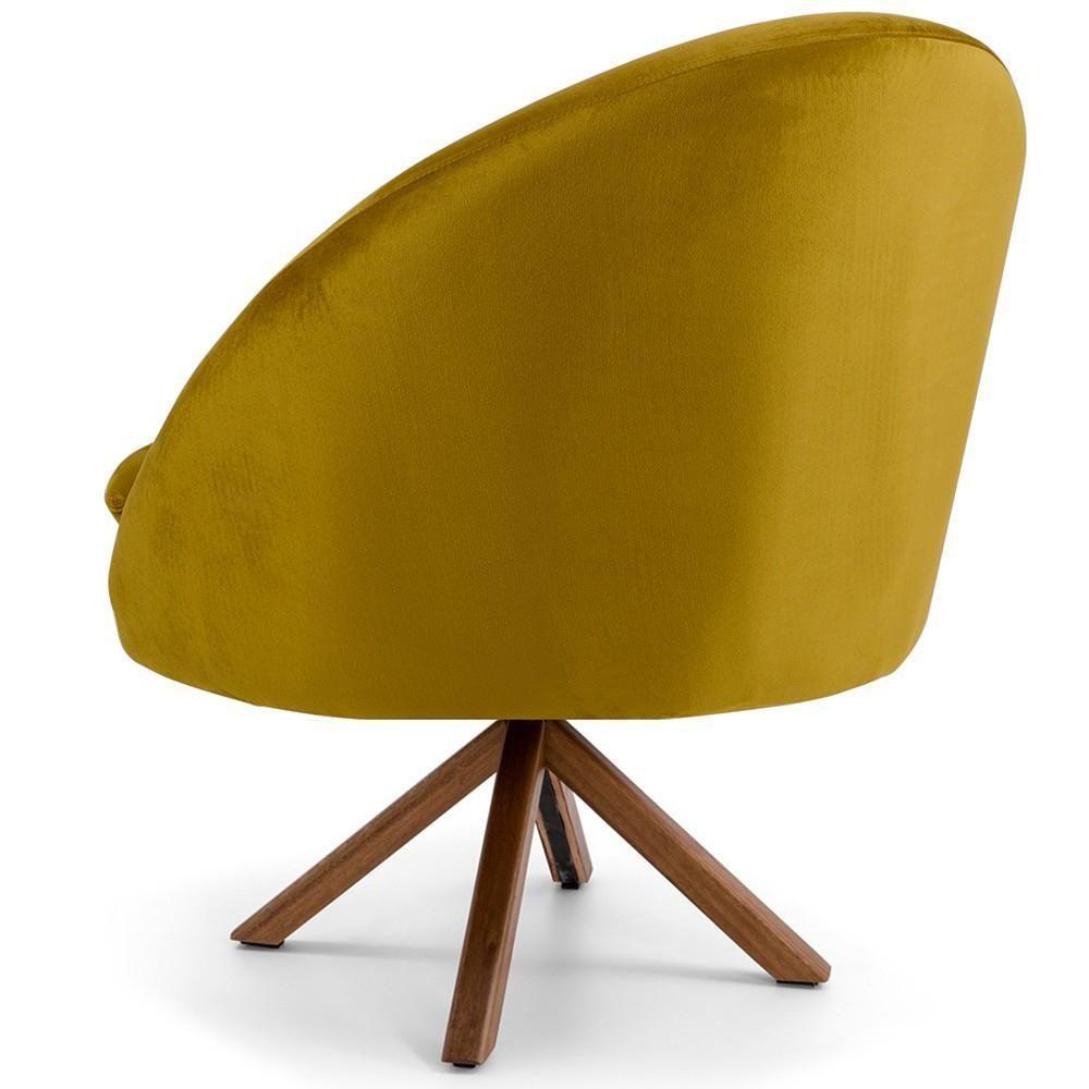 Kit 02 Poltronas Rafa D02 Veludo Mostarda C-279 - 4