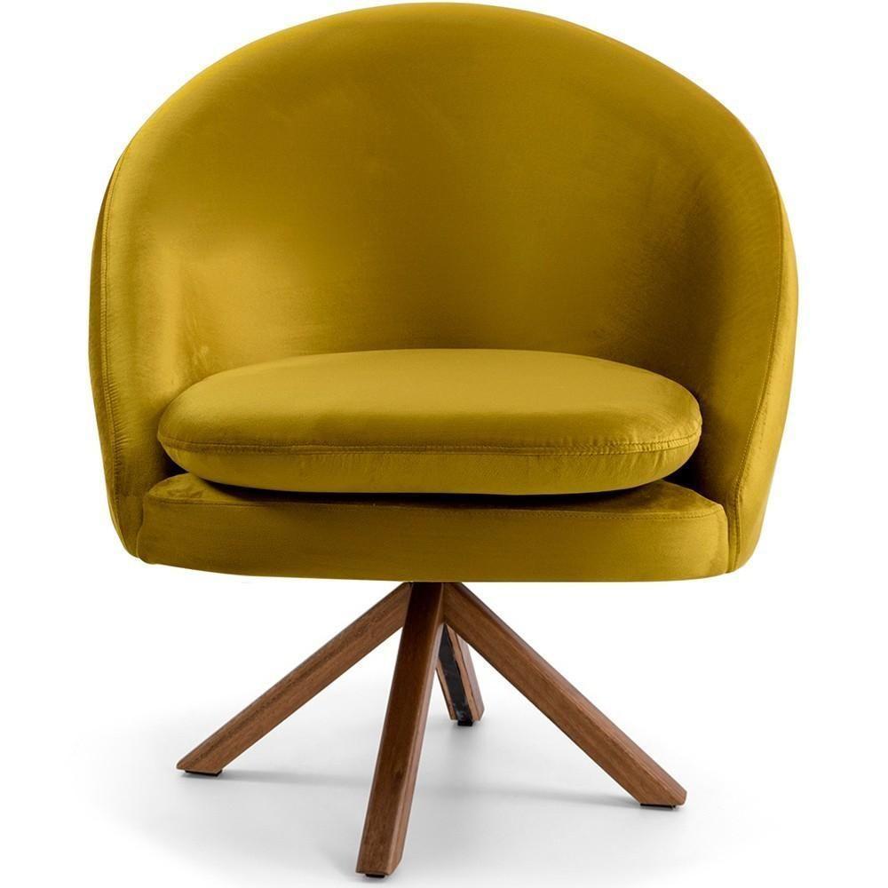 Kit 02 Poltronas Rafa D02 Veludo Mostarda C-279 - 6