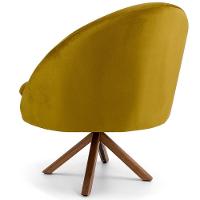 Kit 02 Poltronas Rafa D02 Veludo Mostarda C-279