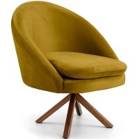 Kit 02 Poltronas Rafa D02 Veludo Mostarda C-279 - 7