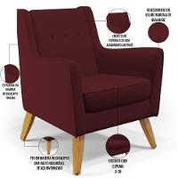 Kit 02 PoltronasTaroba D02 Veludo Marsala C-278 - 6