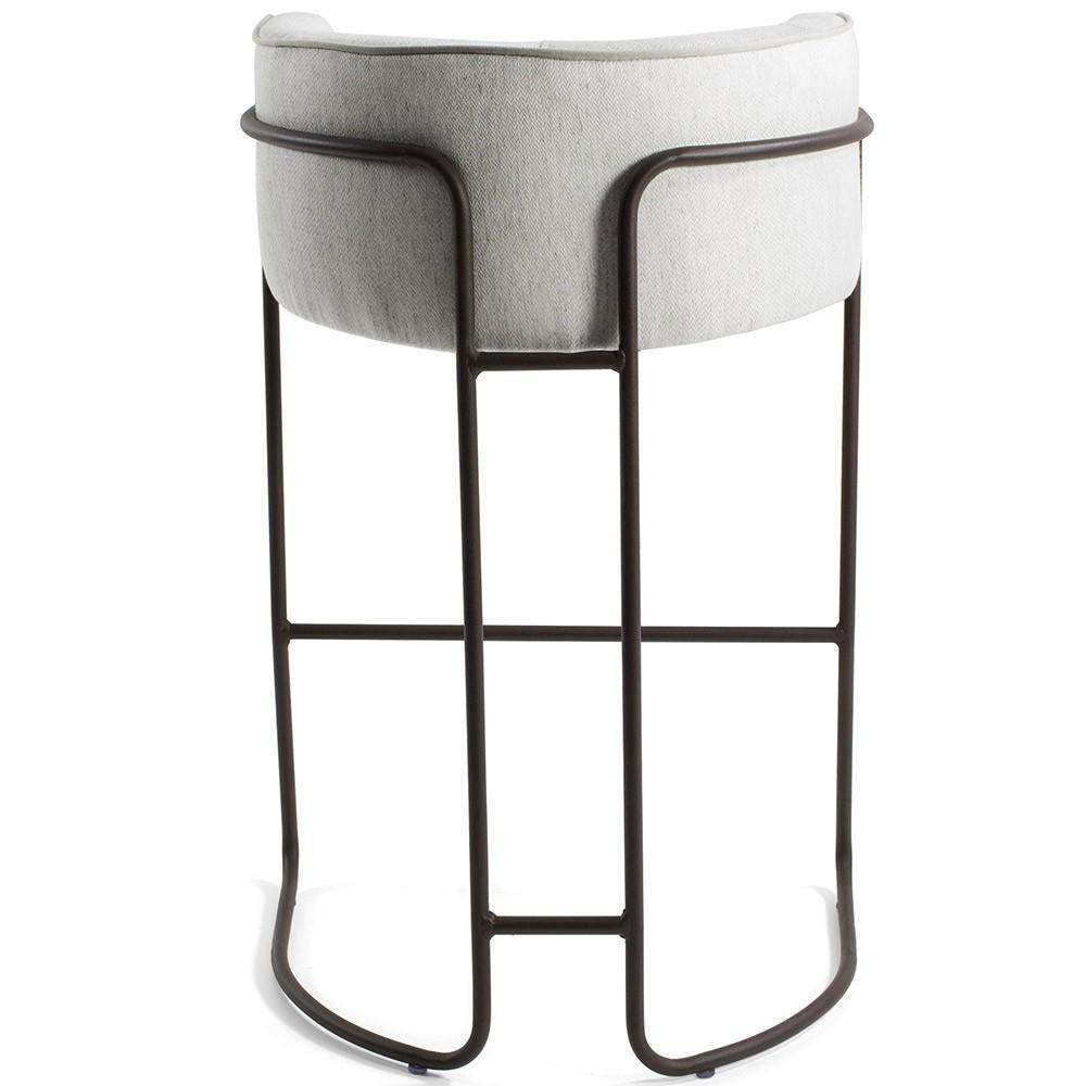 Kit 03 Banquetas Fixa Choco Linho Creme A-48 - 8