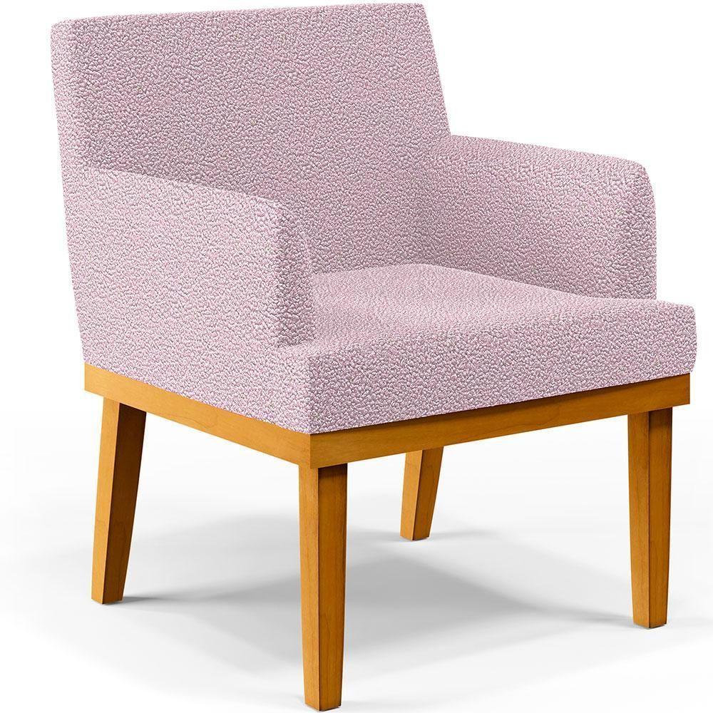 Kit 3 Poltronas Base Mel Beatriz W01 Bouclê Rosê - 9