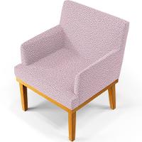 Kit 3 Poltronas Base Mel Beatriz W01 Bouclê Rosê