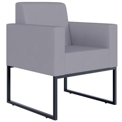 Poltrona Decorativa Helô L02 Para Sala De Estar Suede Cinza Lyam Decor