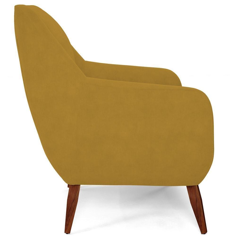 Kit 02 Poltronas Paloma D02 Veludo Mostarda C-260 - 2