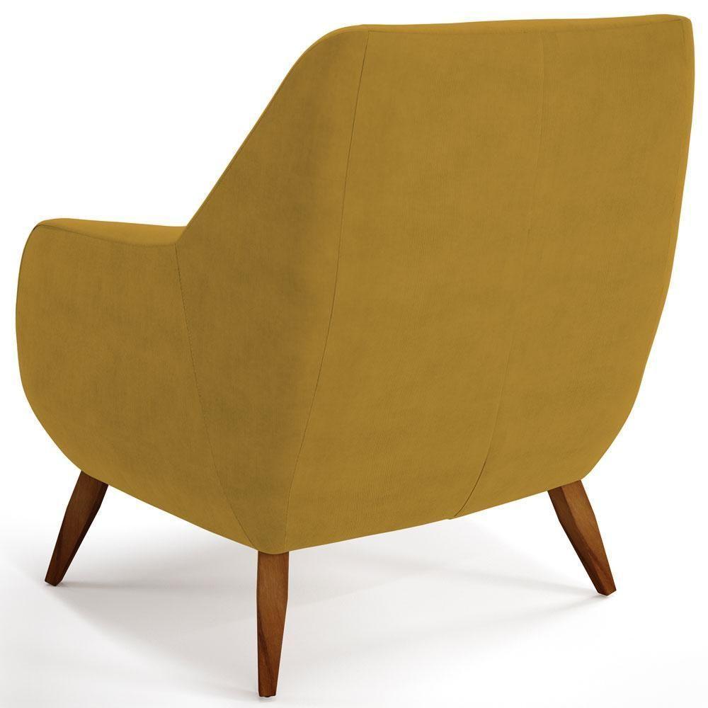 Kit 02 Poltronas Paloma D02 Veludo Mostarda C-260 - 3