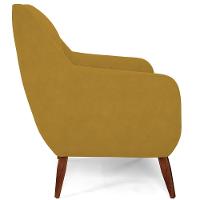 Kit 02 Poltronas Paloma D02 Veludo Mostarda C-260 - 2