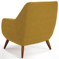 Kit 02 Poltronas Paloma D02 Veludo Mostarda C-260 - 3