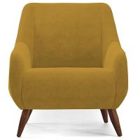 Kit 02 Poltronas Paloma D02 Veludo Mostarda C-260