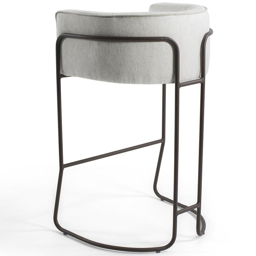 Kit 04 Banquetas Fixa Choco Linho Creme A-48 - 6