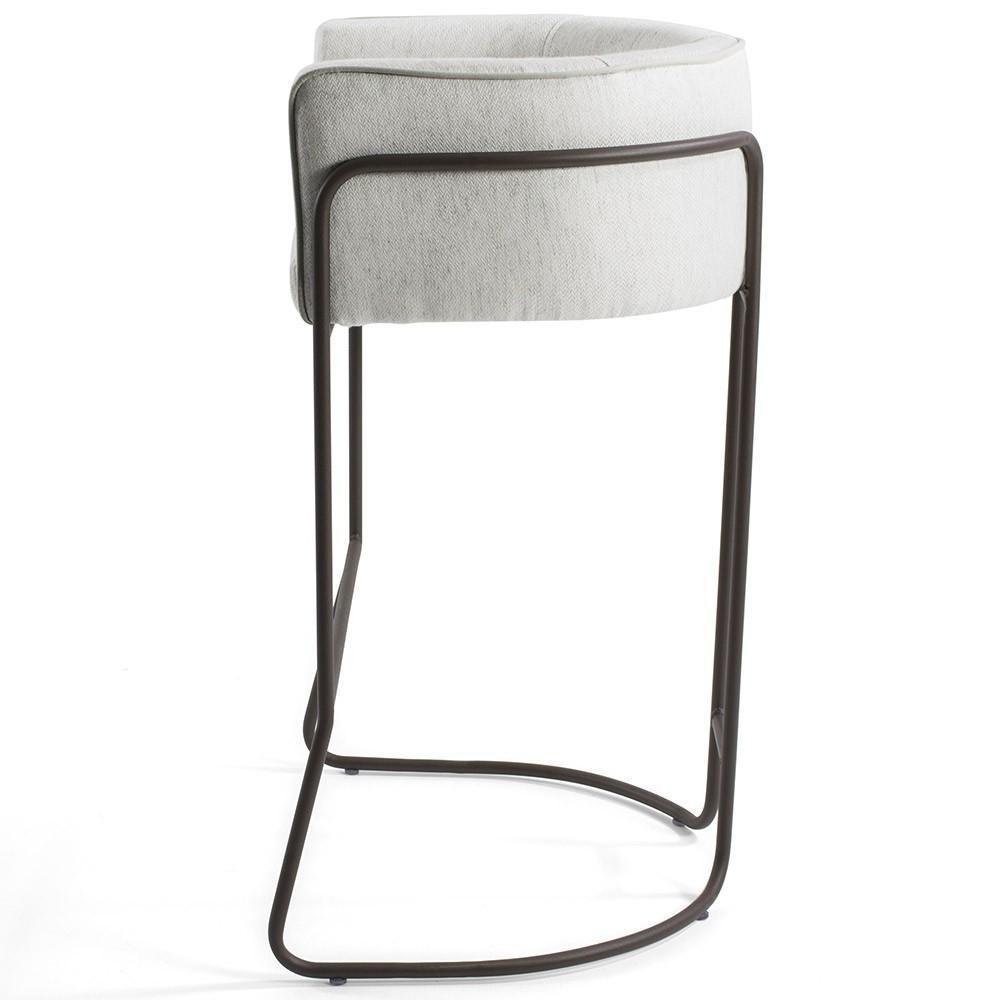 Kit 04 Banquetas Fixa Choco Linho Creme A-48 - 7