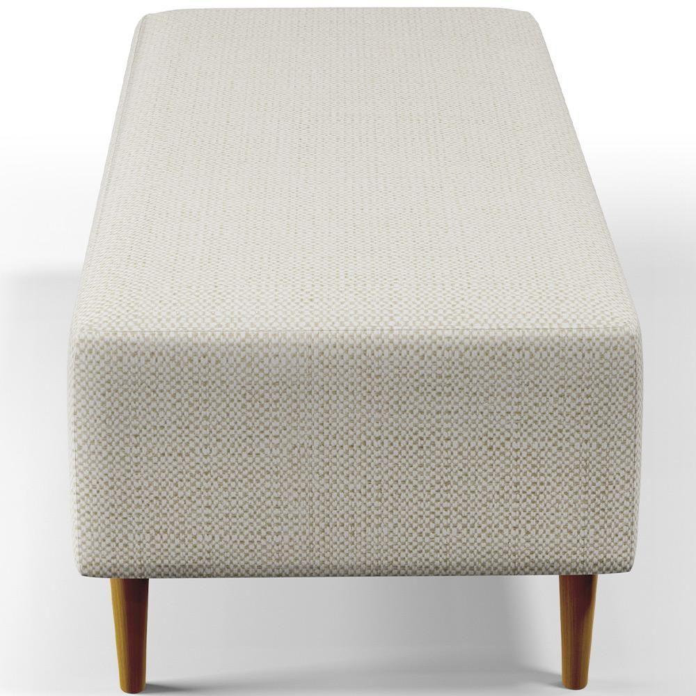 Kit 02 Puffs Bali W01 Pés Palito 120x50 Cm Linho Champagne - 2