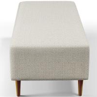 Kit 02 Puffs Bali W01 Pés Palito 120x50 Cm Linho Champagne - 2