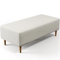 Kit 02 Puffs Bali W01 Pés Palito 120x50 Cm Linho Champagne - 7