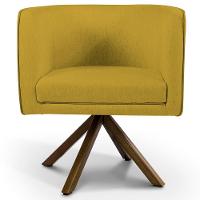 Kit 02 Poltronas Betina D02 Veludo Mostarda C-279 - 3