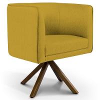 Kit 02 Poltronas Betina D02 Veludo Mostarda C-279 - 5