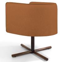 Kit 02 Poltronas Giratória Base X Veludo Telha C-262 - 3