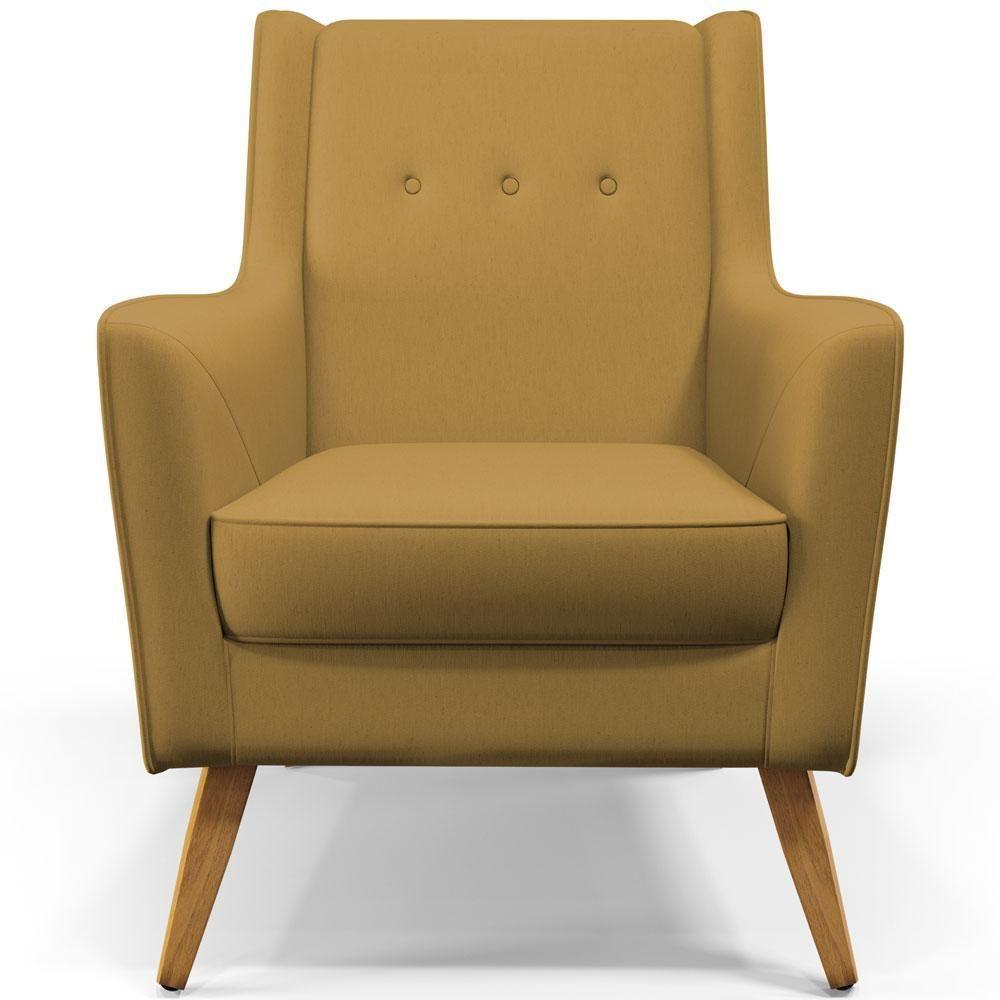 Kit 02 PoltronasTaroba D02 Veludo Mostarda C-260 - 4