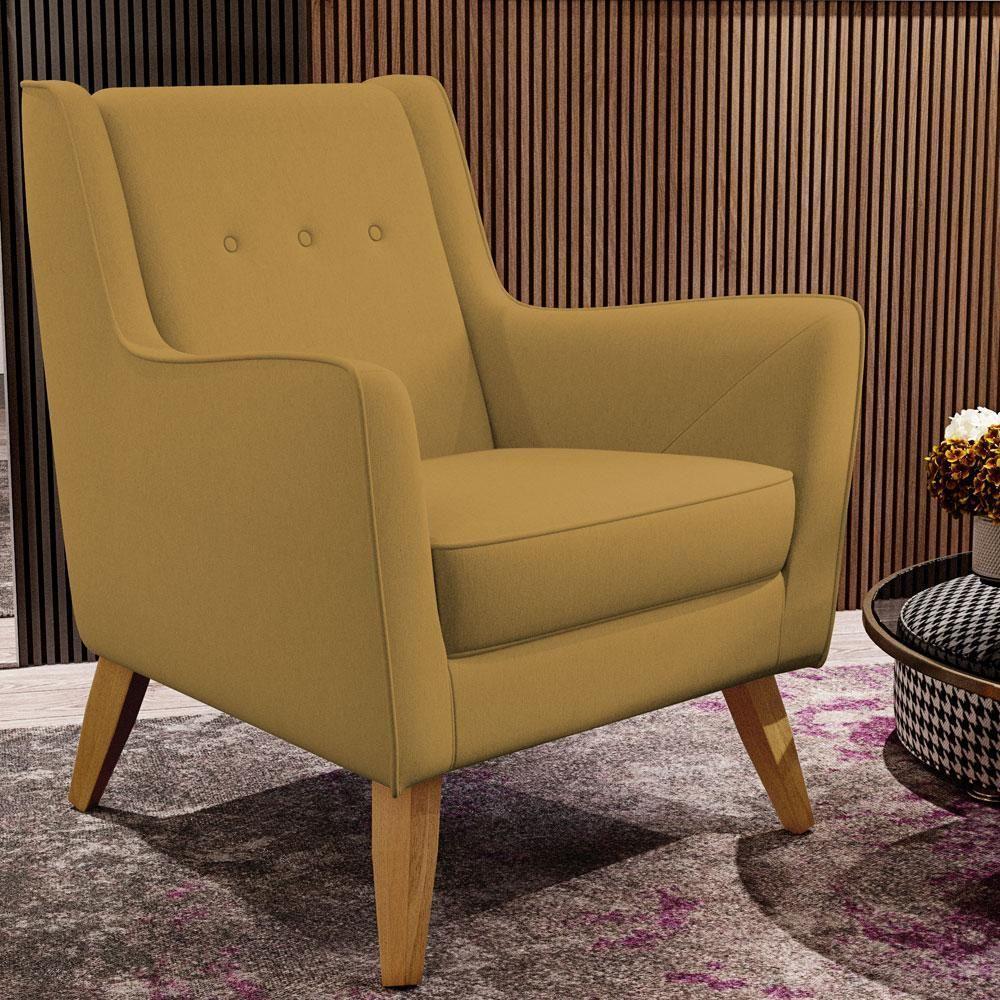 Kit 02 PoltronasTaroba D02 Veludo Mostarda C-260 - 8