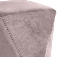 Puff Para Sala De Estar Ametista D02 Veludo Rosê C-305 - 4