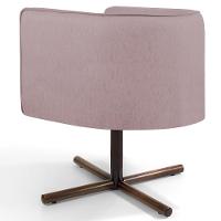 Poltrona Giratória Base X Veludo Rosê C-305 - 3