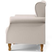 Poltrona Com Puff Paris Luis Xv L02 Linho Cru - 3