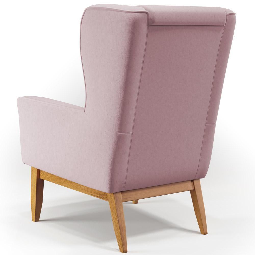 Kit Poltrona Milena D02 Com Puff Viseo Veludo Rosê C-305 - 3