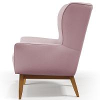 Kit Poltrona Milena D02 Com Puff Viseo Veludo Rosê C-305 - 2