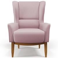 Kit Poltrona Milena D02 Com Puff Viseo Veludo Rosê C-305