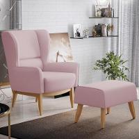 Kit Poltrona Milena D02 Com Puff Viseo Veludo Rosê C-305 - 8