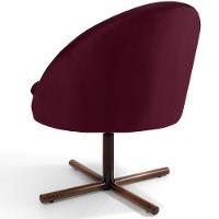 Kit 02 Poltronas Rafa D02 Veludo Marsala C-278 - 5