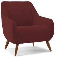 Kit 02 Poltronas Paloma D02 Veludo Marsala C-278 - 7